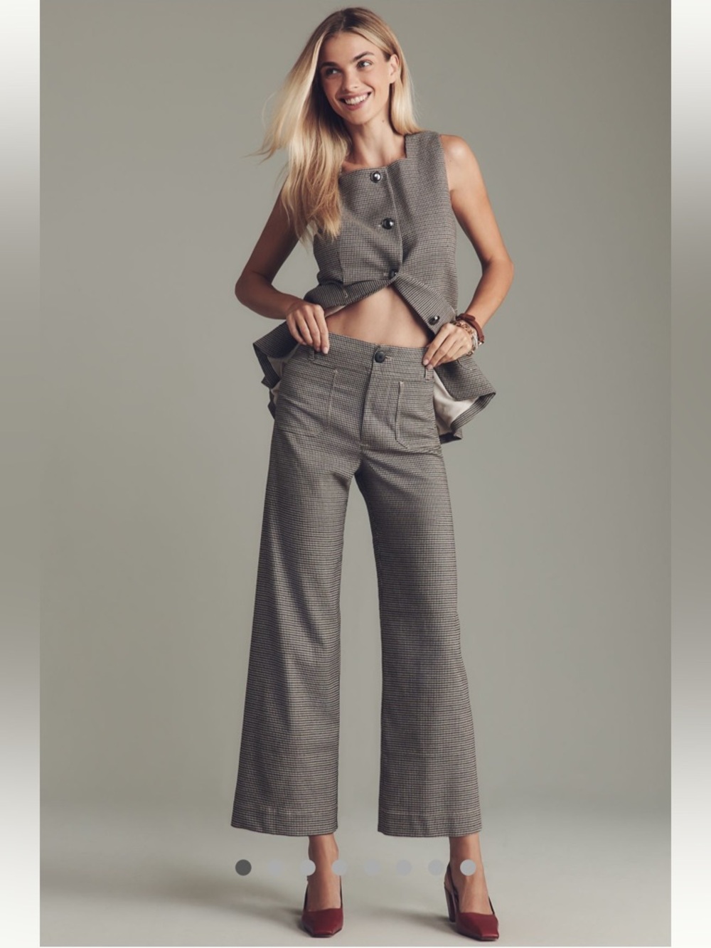 NWT The @merricksart Colette Crop Houndstooth Pants by Maeve